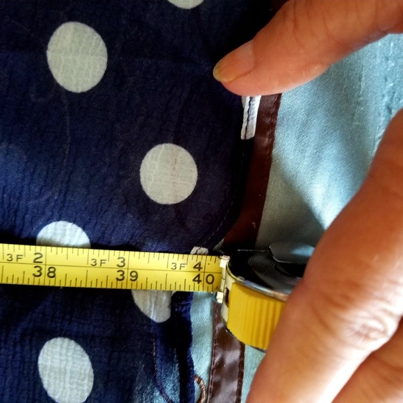 POLKA DOT Navy SKIRT Delight 🆕️ Day or Night - Picture 7 of 8